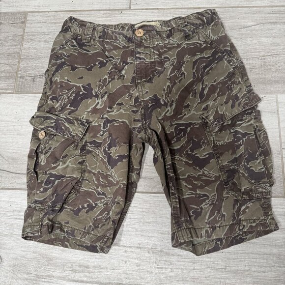 Lucky Brand Kids Size 10 Camo Cargo Shorts 100% Cotton Comfortable & Durable Des - Picture 1 of 5